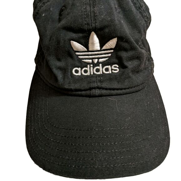 Adidas Hat Baseball Cap Unisex Black Adjustable Trefoil Dad Casual Outdoors Fall - Picture 2 of 8